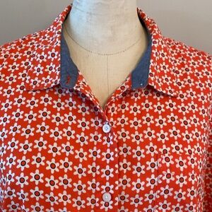 Tommy Hilfiger Red and White Flowered Shirt